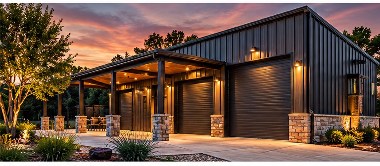 Redline Solutions custom metal building and landscape