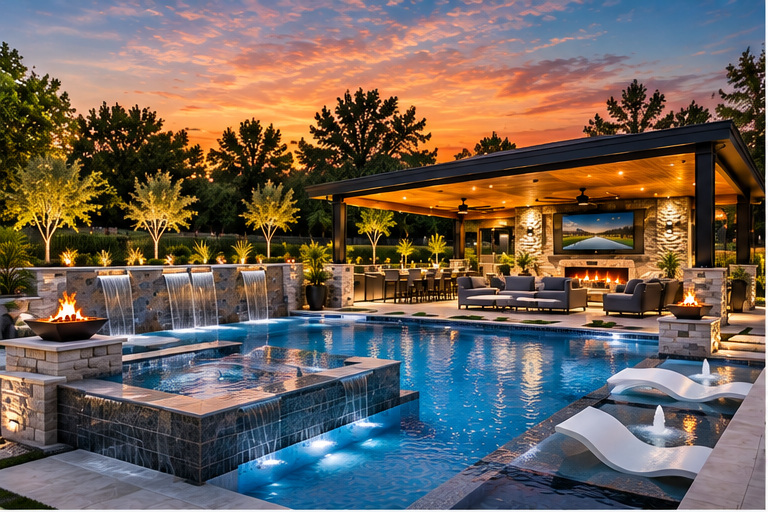 High-end custom resort pool